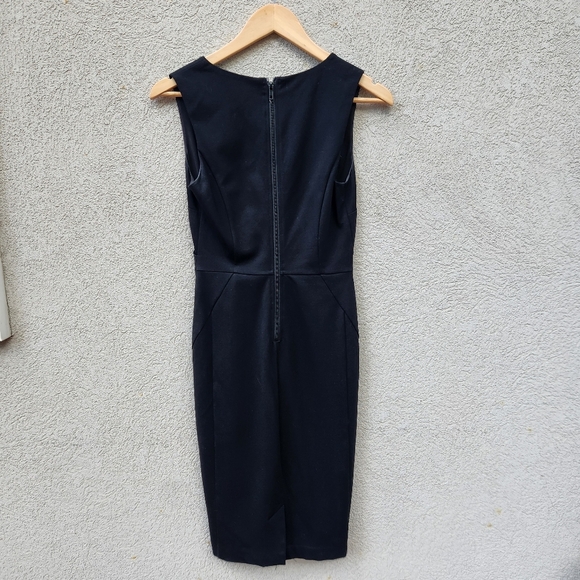 Halogen Wrap Dress Women's Size 2 Black Classic Minimalist Neutral Staple Piece - Picture 11 of 14